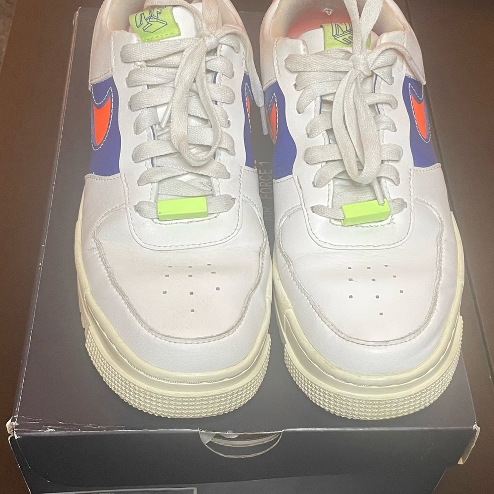 Nike Air Force 1 Pixel- Women’s 8.5 Sneakers- Summit White/ Hyper Crimson